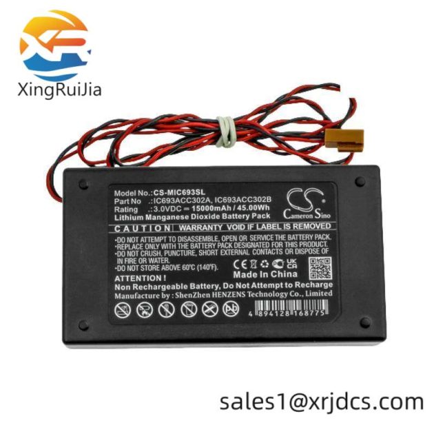 GE IC693ACC302A: Advanced Auxiliary Battery Module, Designed for Industrial Control Systems