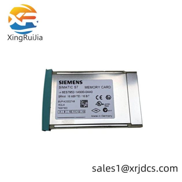 SIEMENS 6ES7952-1AS00-0AA0 Memory RAM Card for Industrial Control, Compact Design, High Performance